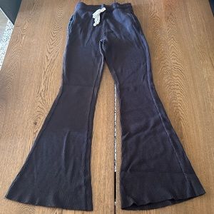 American Eagle High Waist Flare Waffle Lounge Pants